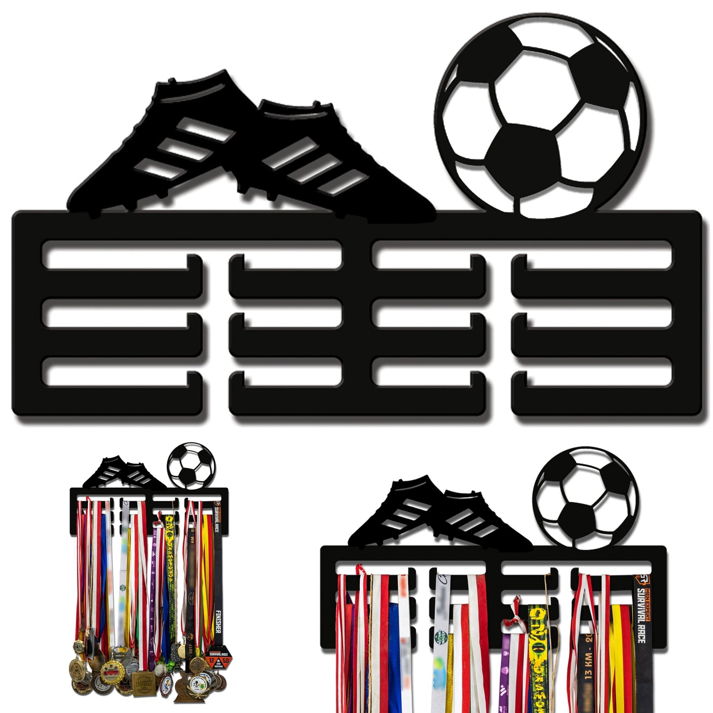 Medal holder - football motif