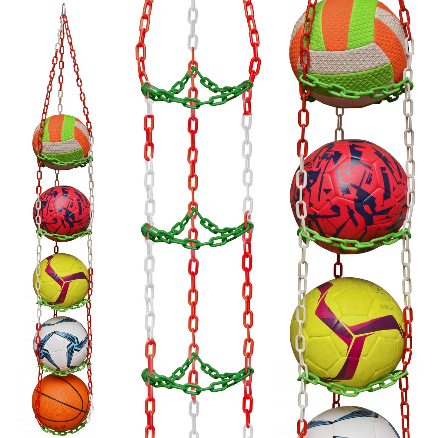 Ball hanger - RED/WHITE/GREEN