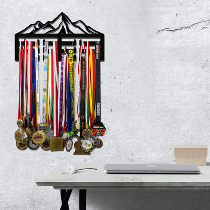 Medal holder - mountains motif