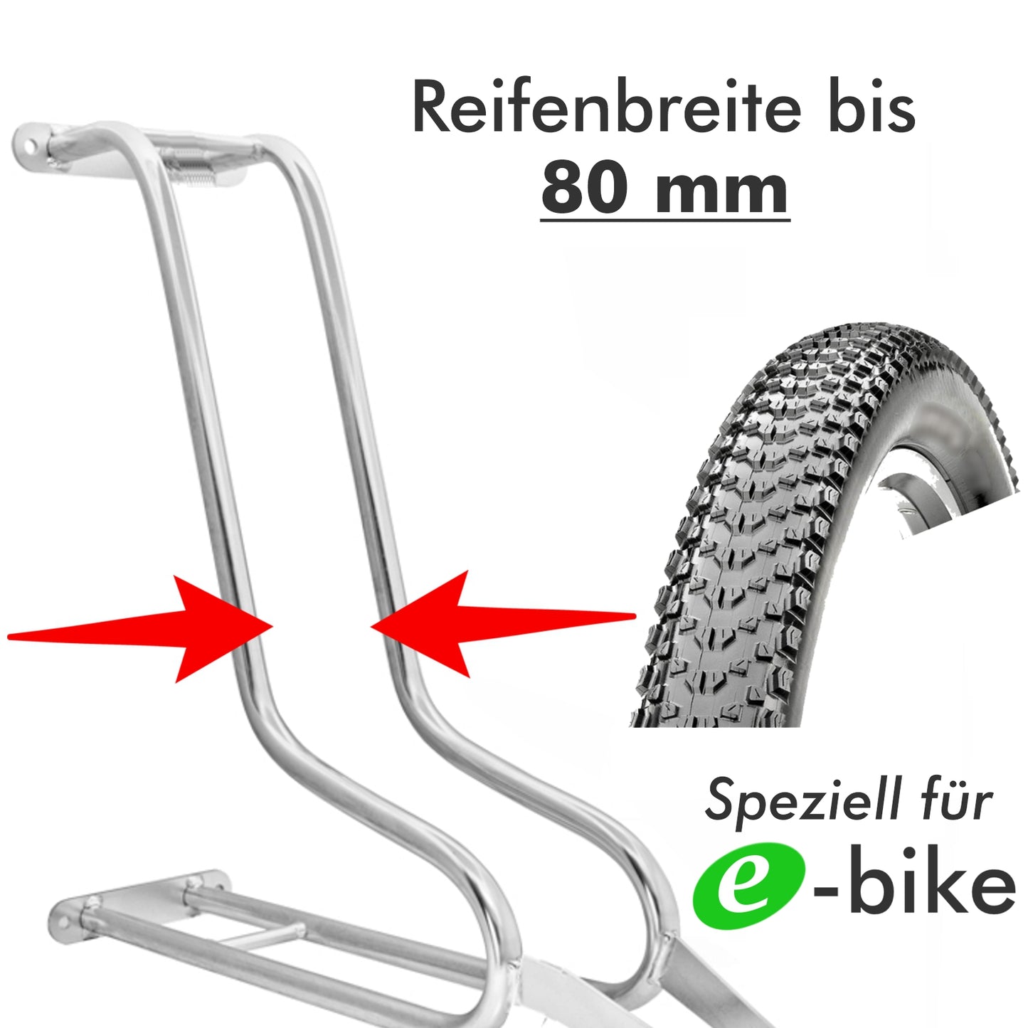 LIFT 80 - Wall mount for bicycle tires up to 80 mm 