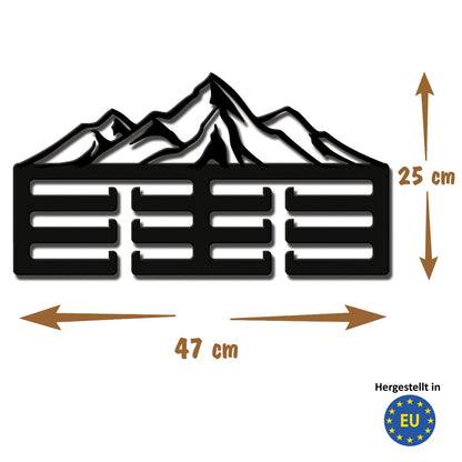 Medal holder - mountains motif