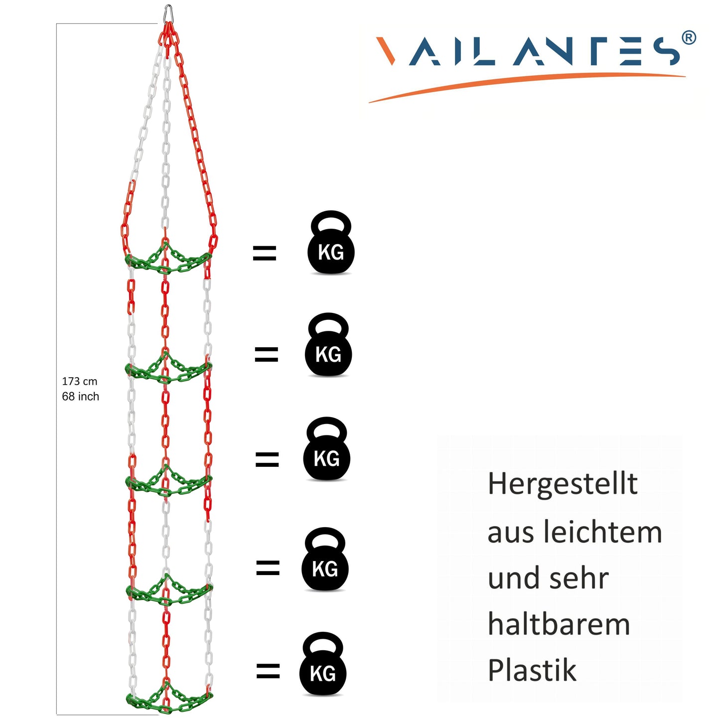 Ball hanger - RED/WHITE/GREEN