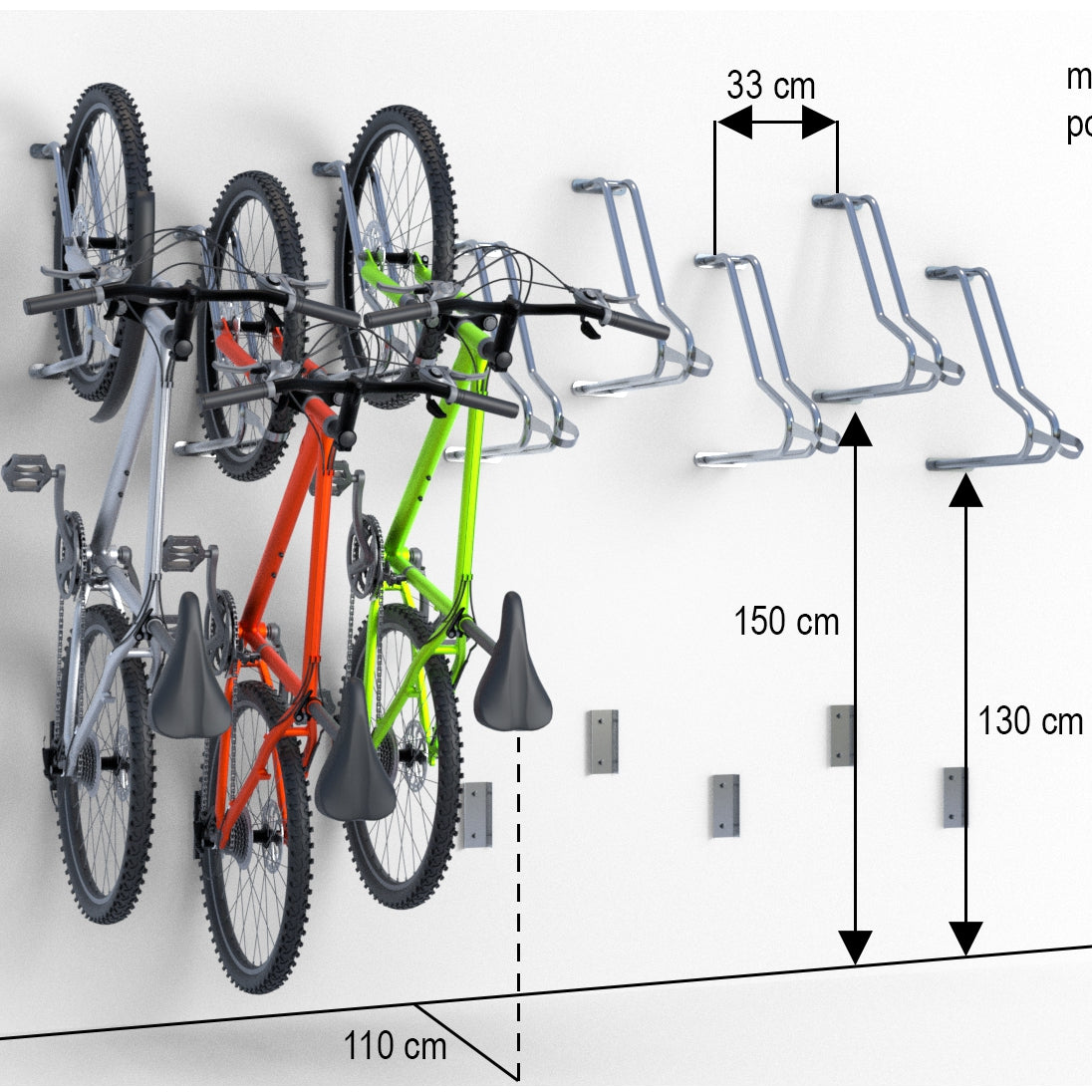 LIFT 80 - Wall mount for bicycle tires up to 80 mm 