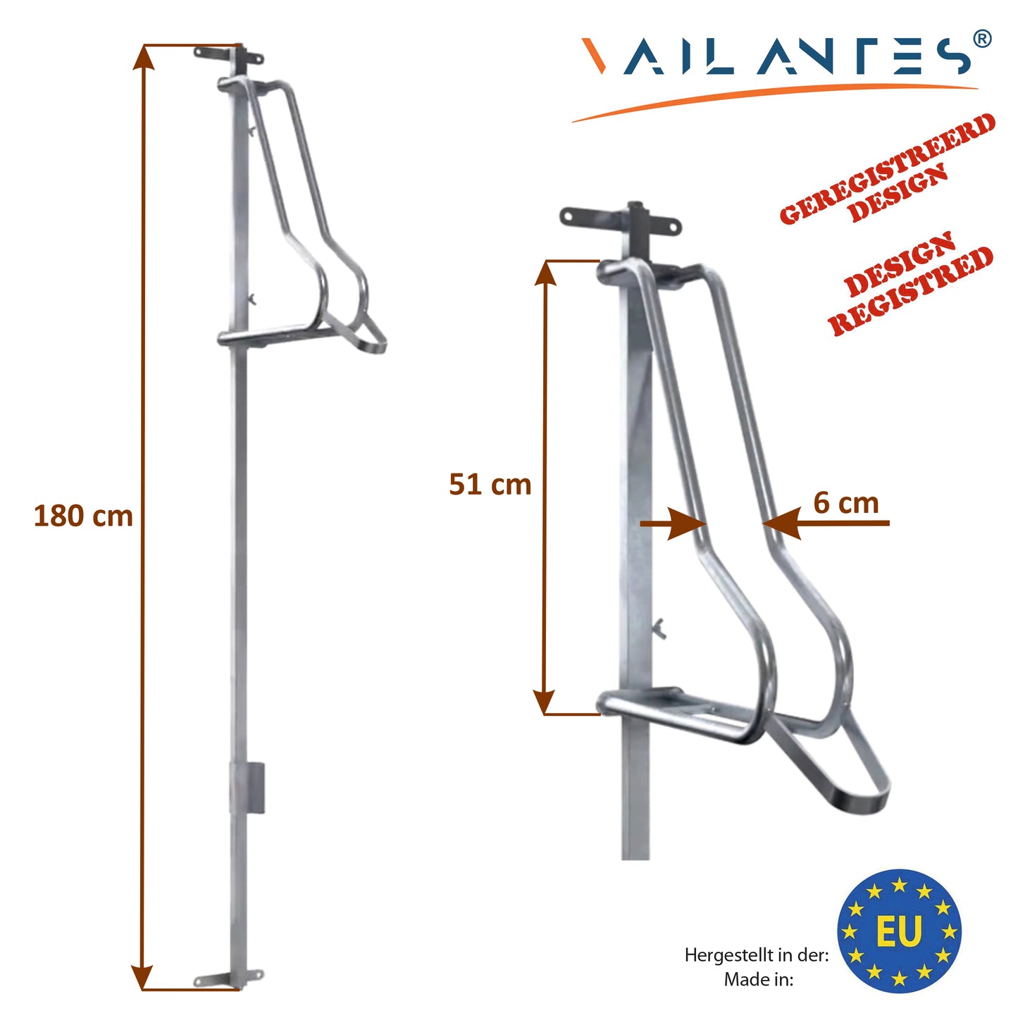 LIFT AXIS 60 - Wall mount for bicycle tires up to 60 mm 